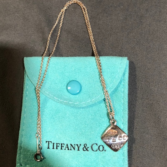 Tiffany & Co. Jewelry - Tiffany 1837 sterling silver square necklace